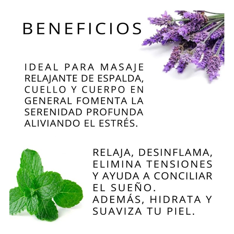 Aceite Masaje Relajante Lavanda Menta 4 L Tamaño Spa