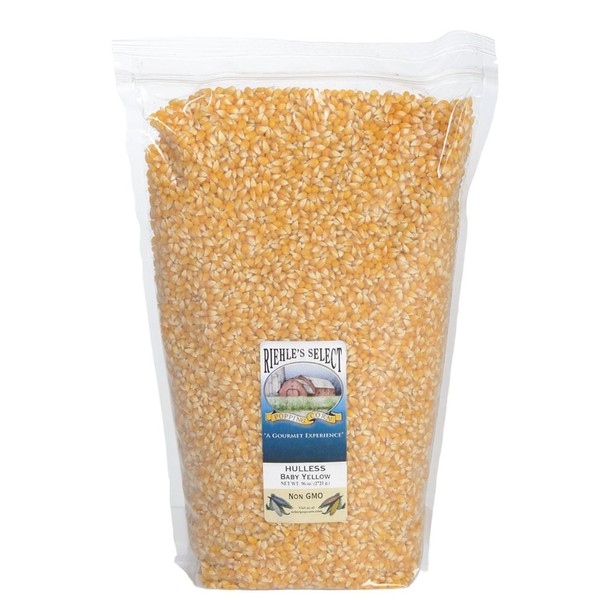 Riehle's Select Popping Corn - Hulless Baby Yellow Whole Grain Popcorn - 6lb (96oz)