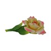 Capodimonte 6 Inch Italian Handmade Ceramic Yellow and Pink Rose