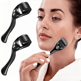 2 PCS Dermaroller Rodillo Facial,Facial Para Herramientas Rodillo Para Rostro Herramientas,Masajeador Facial Reducir La Pigmentación,Estimular La Rege