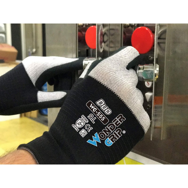 Wonder Grip WG-555 Duo - Work Gloves with Nylon Material