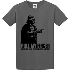Utopia Sport Pull My Finger and You Will Know The Power of The Dark Side (S-5X) (X-Large, Charcoal)