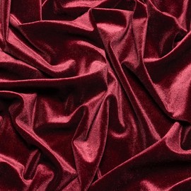 Ice Fabrics Ice Fabrics Stretch Velvet Fabric by The Yard - 60" Wide Soft Stretchy Fabric for Sewing Clothes, Apparel, Costume, Crafts - 90% Polyester 10% Spandex - Burgundy - 6 Yards
