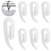 White Plastic Curtain Hooks for Door,Window Curtain Header Tape Drapery