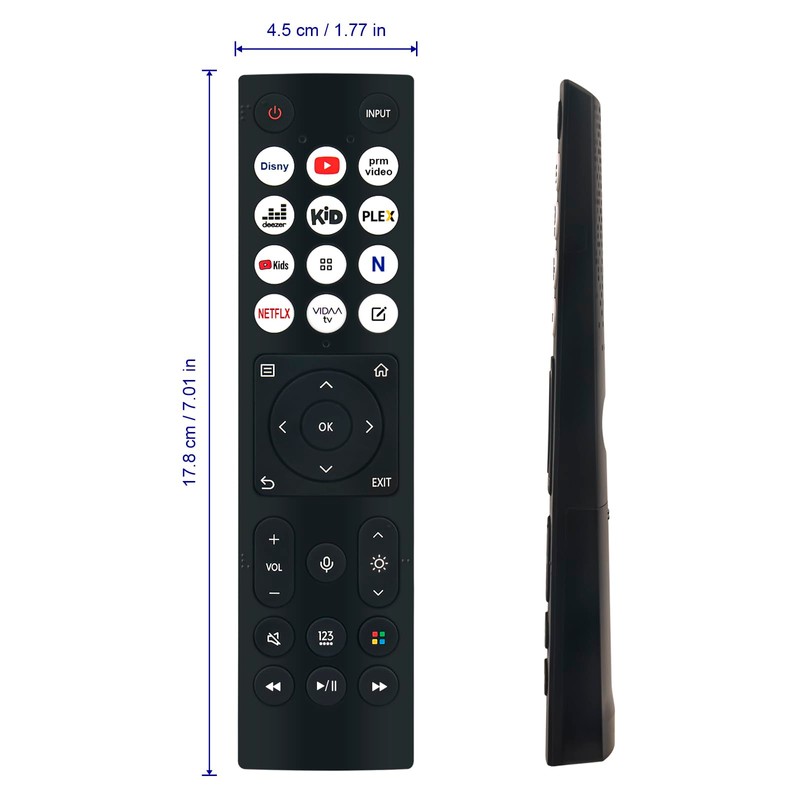 ERF3E96H Replacement Voice Remote Control Suitable for Hisense Laser Cinema