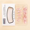 RUOKEXIN Medium Almond Press on Nails Pink Ombre Fake Nails
