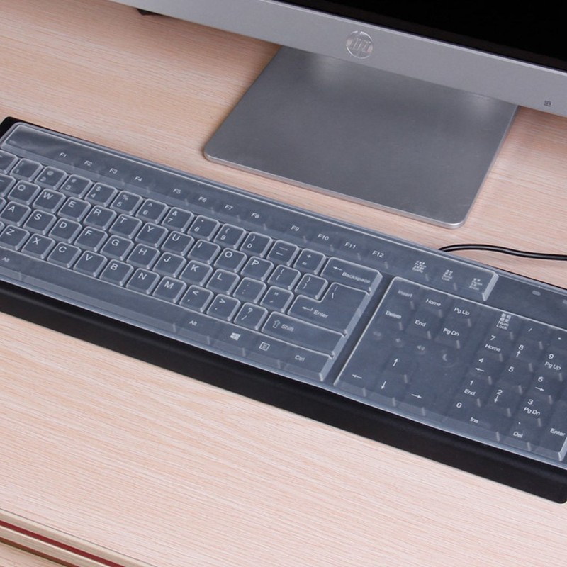 Clear Desktop Computer Keyboard Cover Skin for PC 104/107 Keys