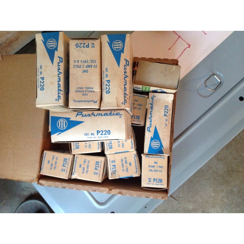 BULLDOG P120 PUSHMATIC 20A, 1 POLE CIRCUIT BREAKERS ITE STYLE