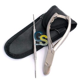 G.S Podiatrists TOENAIL Nail Clippers Set for Your Nail Problems. Nail Clippers with INGROWING Nail File. Solid Stainless Steel Set.