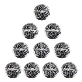 DL-DUOLAI Vintage Decorative Buckle Conchos, Leather Decorative Conchos Buttons, Metal Stud Screw Back Rivet for DIY Leather Decorative Luggage Hardware Accessories 10 Pcs