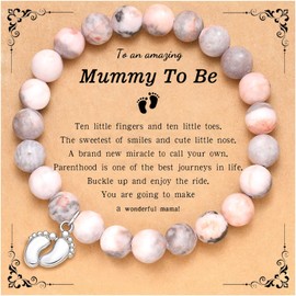 New Mum Gifts, Mum To Be Gifts Pregnancy Gifts for Mum Expecting, Mum Wish Bracelet From Daughter Son Mummy To Be Gifts for New Mums Baby Shower Gifts Baby Announcement First Time Mum Gift Present