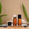 Calsgkspray 2 Pcs Brown 50ml Glass Essential Oil Roller Bottles
