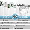 WITHLOC No Hook Shower Curtain with Snap in Liner -