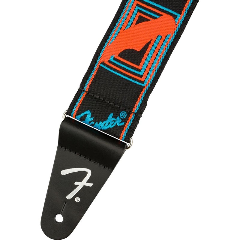 Fender® Neon Monogram Strap, Blue/Orange