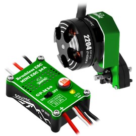 GOUPRC 2204 2400KV Brushless Outrunner Motor with Transmission & 30A Brushless Mini Esc for SCX24 Remote Control Crawler Axial 1/24 Black Green