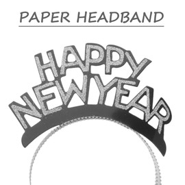 Beaupretty - Diadema de diadema con 6 unidades, para regalo de fiesta de papel, regalo de fiesta 2023 de Año Nuevo, accesorios para el cabello, regalos de Navidad