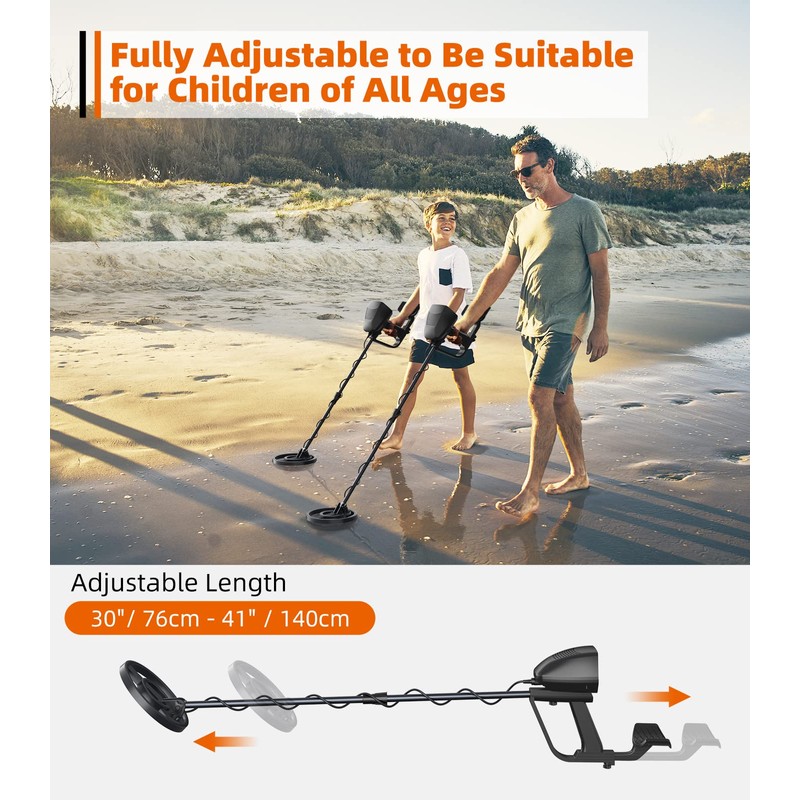 Metal Detector for Kids, DetectTrek Kids Metal Detector Waterproof with