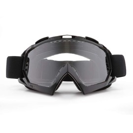 Sposune Motorcycle Goggles, ATV Dirt Bike Off Road Racing MX Riding Goggles Anti-Scratch Dustproof Bendable UV400 Glasses Padded Soft Thick Foam Adjustable Strap Adult Motocross