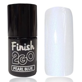 Finish2Go UV/LED Sealing Gels in Brush Bottle without Sweat Layer (Pearl Blue)