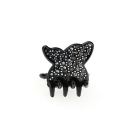 DoubleAccent Hair Jewelry Simulated Crystal Butterfly Mini Hair Clip,