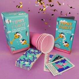 Gift Republic Tipsy Tarot: Mystical Drinking Game for Women - Unveil Your Drunken Destiny - Adult Party Fun, Blue