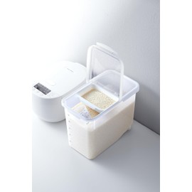 Asbel Sealed Rice Bin with Seal, Firmly Lock, With Tray, With Casters 26.5 lbs (12 kg)
