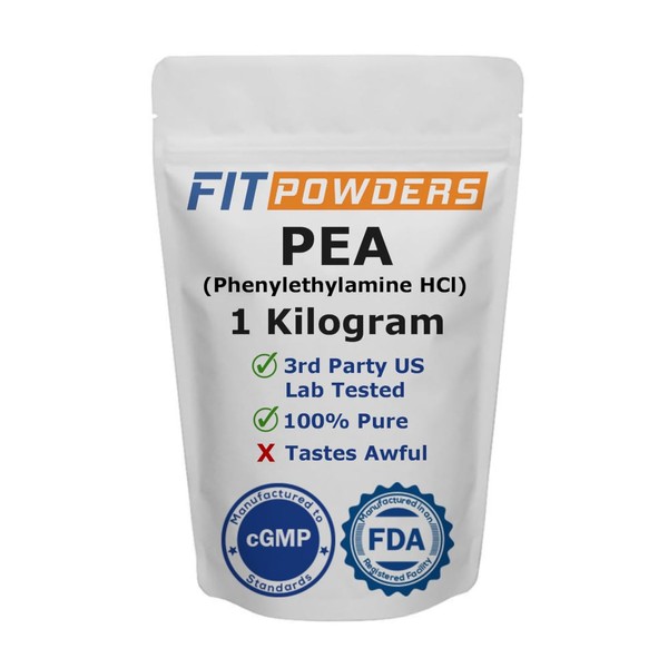 FitPowders Beta Phenylethylamine HCl (Pea) - Beta-Phenylethylamine Powder (Multiple Sizes) - Mood, Energy (1 Kilogram)