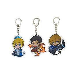 EBTY DREAMS Inc. - Set of 3 Fire Force Acrylic Keychain Iris, Shinra Kusakabe, Arthur Boyle v1