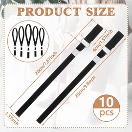 Rtteri 10 Pieces Walking Canes Wrist Straps Cane Accessories Stretchable Elastic Wrist Straps for Walking or Stick, Black