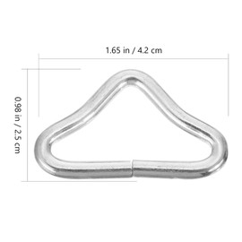 EXCEART 40 Pcs Triangle Rings Strap Buckle for Trampoline Replacement Repair Belt Bag Webbing Straps Clips