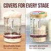 Superbaking Sourdough Starter Jar, Beginner Sourdough Starter Kit, 34oz Wide