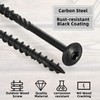 6 Inch Black Heavy-Duty Wood Screws, 100 PCS Torx Drive