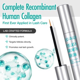 LASHVIEW Eyelash Growth Serum (0.17fl.oz / 5ml) - Premium Lash Enhancer for Longer, Thicker, Fuller Lashes - Strengthens & Conditions Lashes - Safe & Effective Formula for Visible Results in 2 Weeks