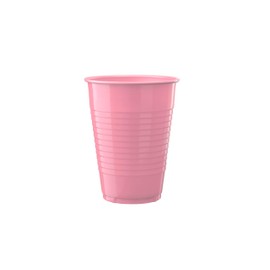 Exquisite 12 oz Pink Plastic Cups II 50 Count Bulk Pack Disposable Party Cups II Premium Quality Plastic Tumblers for Parties