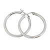 TreasureBay Women's Silver Hoop earrrings 925 Sterling Silver 3mm Round