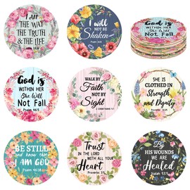 Christian Diamond Art Painting Coasters - 8 Pcs Christian Bible Verse Diamond Painting Coasters Colorful Kit for Art Kits Adults Women Supplies and Crafts Kits Girls Gifts with Holders
