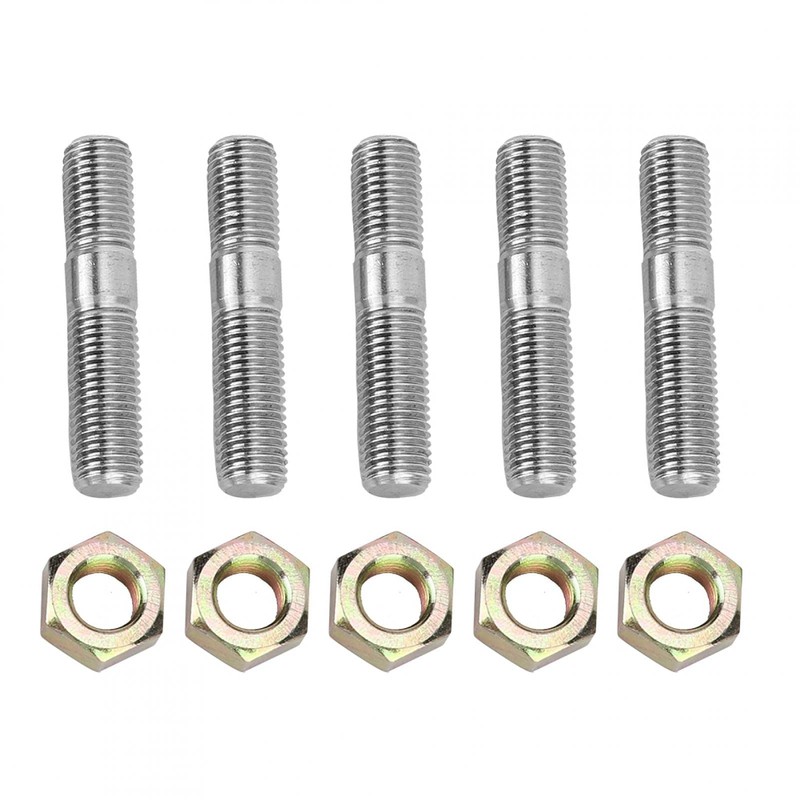 M10x1.25 50mm Turbo Stud Kit, Bolt Exhaust Port Stud Nuts