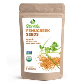 Organic Spice Resource Organic Fenugreek Seeds | 8 Ounce | USDA Organics and Non-GMO Verified Project Approved | Product of India | 100% Raw and Natural | Resealable Kraft Bag by SHOPOSR