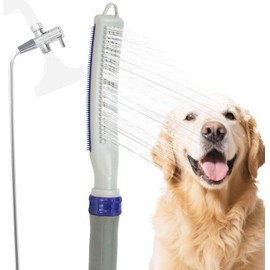 TidyNuts Dog Shower Attachment, Dog Bathing Supplies for Fast and Easy Bathing, Indoor and Outdoor Sprayer Includes Lick Mat and 8-Foot Flex Hose