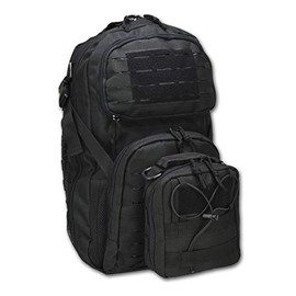 Lightning X Tactical Medic Backpack + IFAK Pouch Combo - Laser Cut MOLLE - Stealth Black