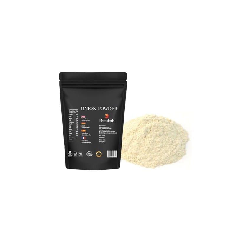 Onion Powder 500g – Non-GMO, Freshly Ground, Perfect for Cooking,