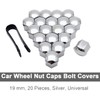 Riloer 19mm Lug Nut Covers 20PCS, ABS Chrome Plastic Nut