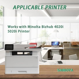 SAIBOYA TNP77 TNP78 Black Toner Cartridge Remanufactured ACF0030 ACF0031 Replacement for Konica Minolta Bizhub 4020i 5020i Printer (1 Pack)