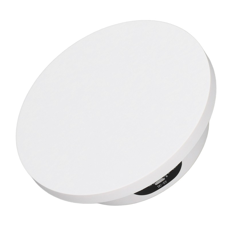 Rotating Display Stand 16cm White Remote Control Low Noise Electric