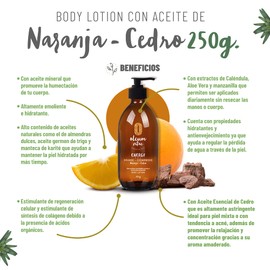 Kit Dúo Hidratación Profunda Naranja-Cedro. Crema Corporal y Hair & Body Oil. Con Aceite Esencial de Cedro