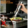 Electric Salt and Pepper Grinder Set, Rechargeable Stainless Steel with