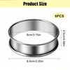 6 Pcs Stainless Steel Baking Rings – 8.5cm Round Crumpet