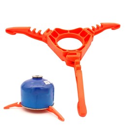 STCRERAG Gas Tank Bracket, Foldable Canister Stand Gas Canister Support Orange Gases Tank Stove Stand Bracket Tripod Outdoor Stove Flat Gases Tanks Holder for Outdoor Camping Hiking Picnic Cooking