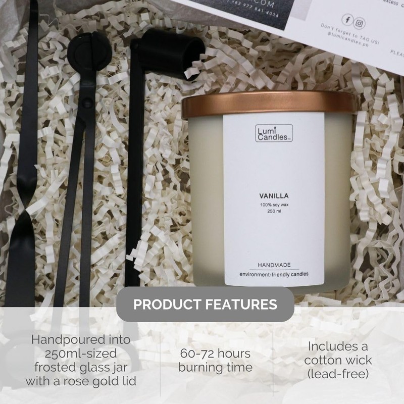 Vanilla Scented Soy Candle (250ml)