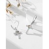 Zhi Kexin Mustard Seed Cross Dangle Drop Earrings for Women
